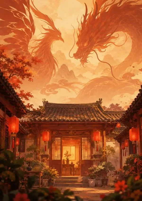 红豆短剧《满院亲戚全是上古大妖第五季》官方原创海报，玄幻仙侠