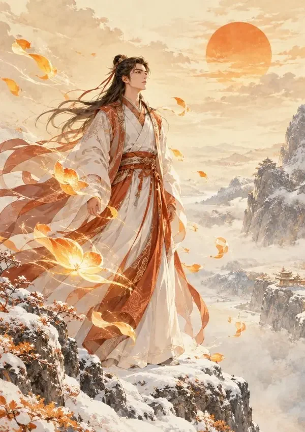 红豆短剧《仙途听雪录》官方原创海报，玄幻仙侠